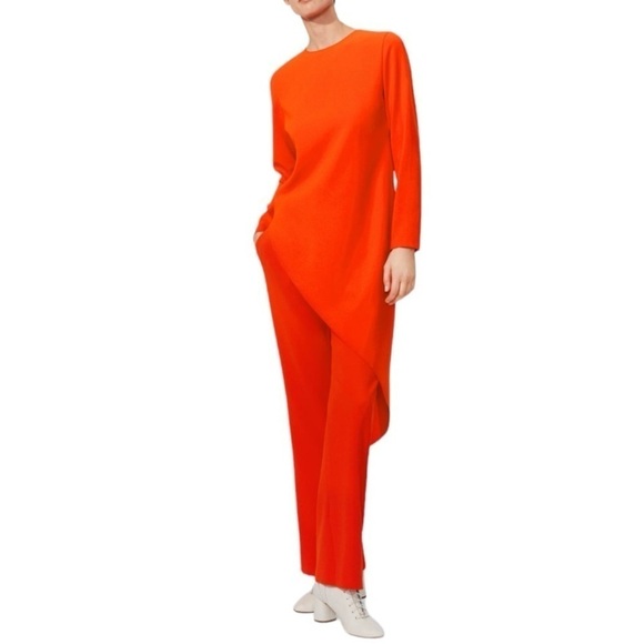 Zara Pants - Zara Basic Trendy bright red pull on zipper pockets skinny leg versatile pants